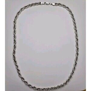 Silver 925 Rope Chain Thick Large Mens Womans 22 Inches